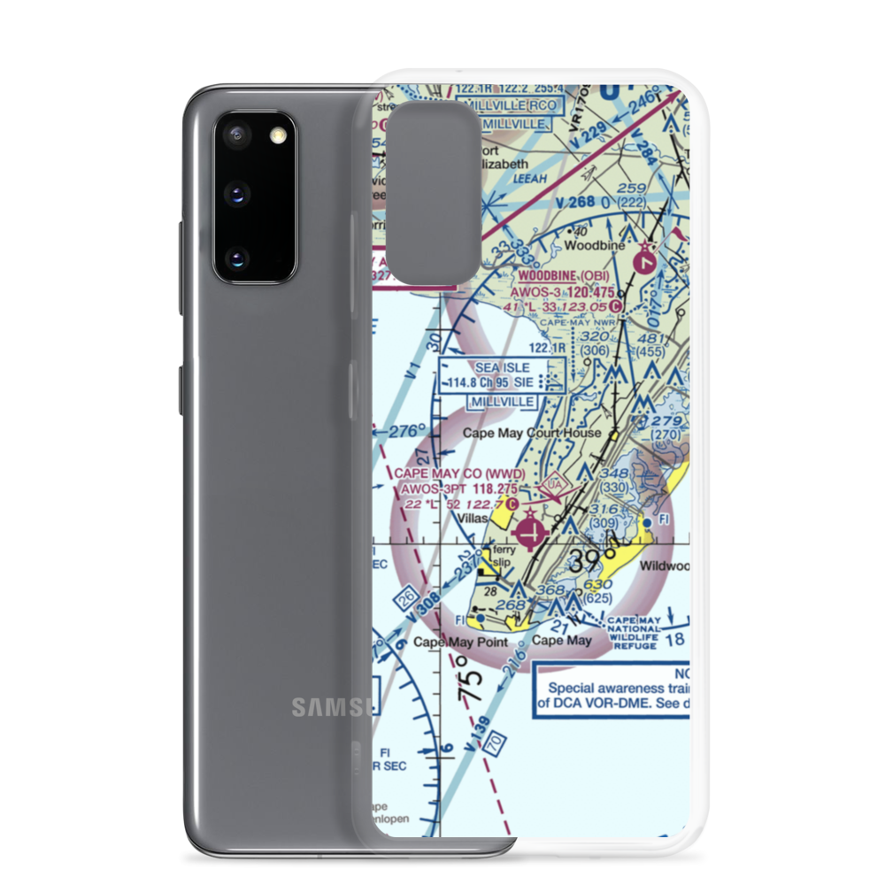 Paramount Air Airport (JY04) VFR Sectional Samsung Case Samsung Galaxy S20 model shown