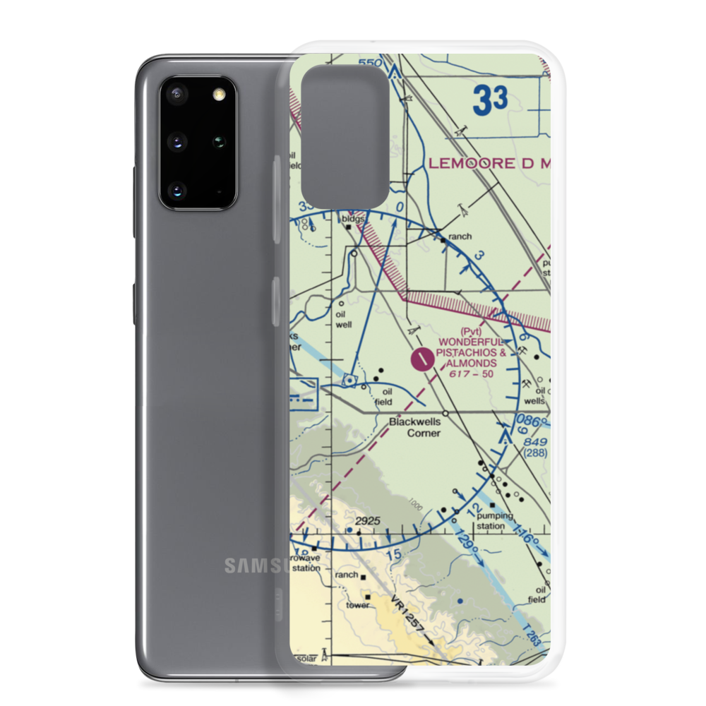 Paramount Farms Airport (2CN4) VFR Sectional Samsung Case Samsung Galaxy S20 Plus model shown