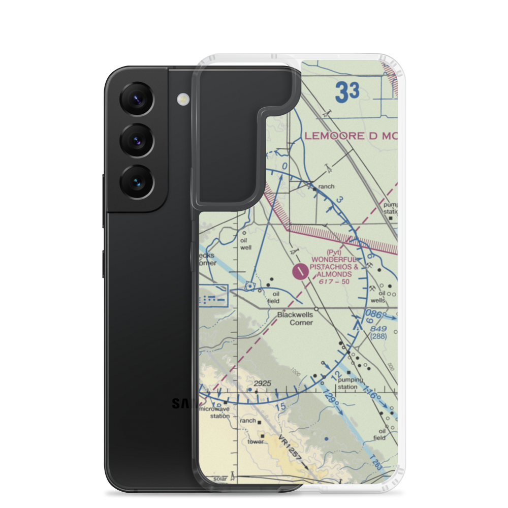 Paramount Farms Airport (2CN4) VFR Sectional Samsung Case Samsung Galaxy S22 model shown