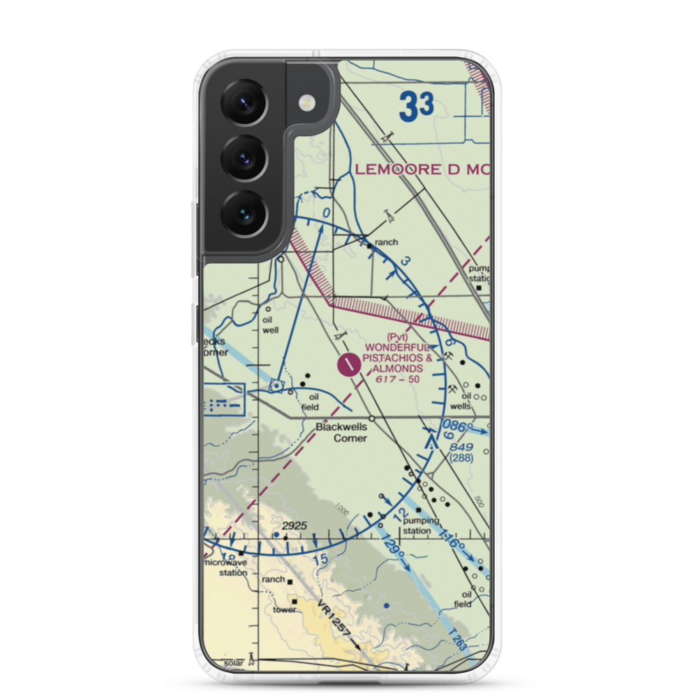 Paramount Farms Airport (2CN4) VFR Sectional Samsung Case Samsung Galaxy S22 Plus model shown