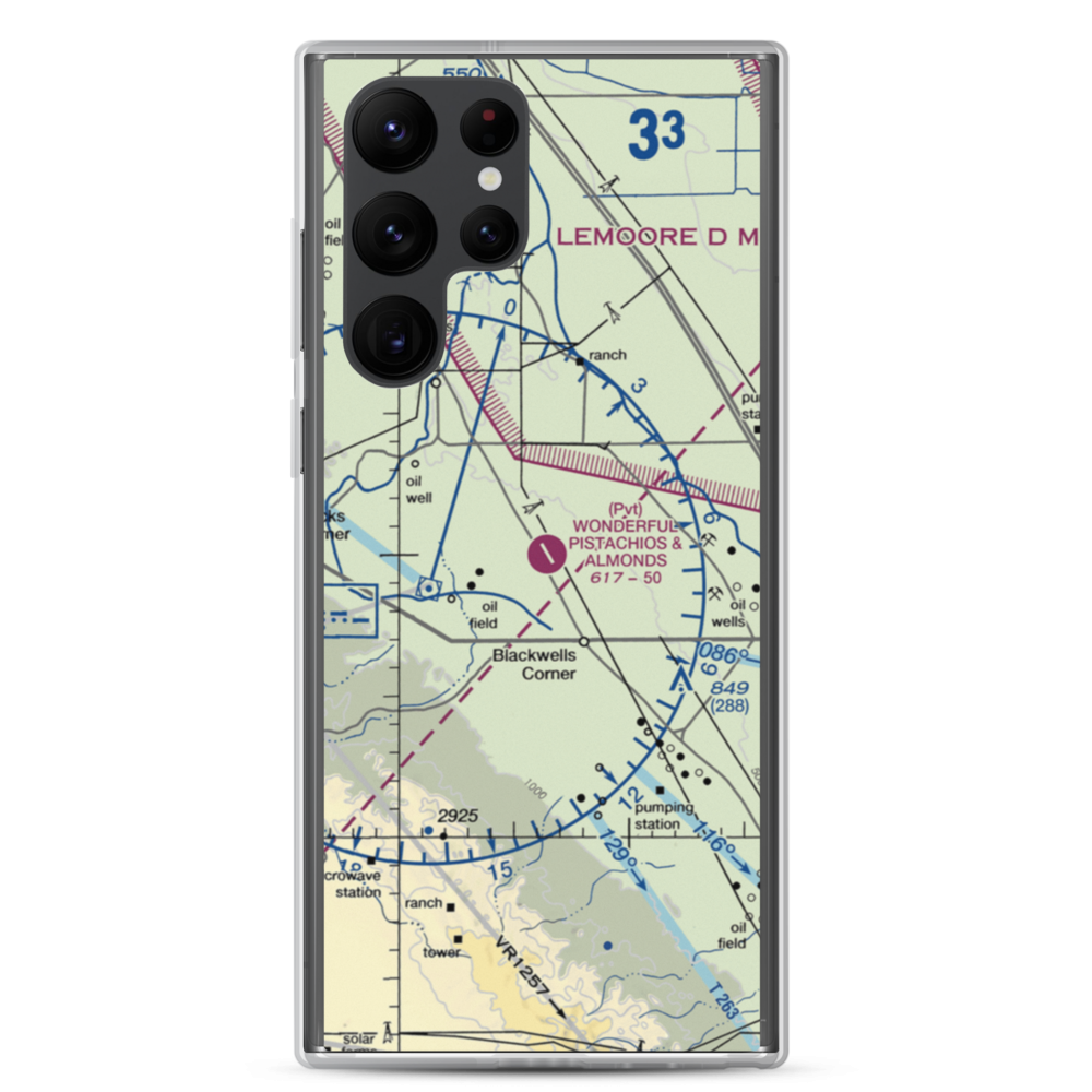 Paramount Farms Airport (2CN4) VFR Sectional Samsung Case Samsung Galaxy S22 Ultra model shown