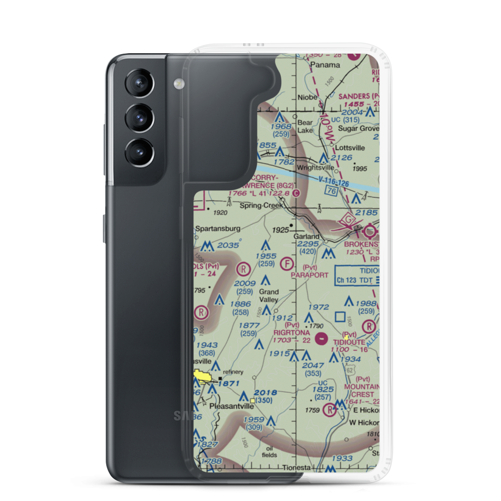 Paraport Ultralight Flightpark (4PS3) VFR Sectional Samsung Case Samsung Galaxy S21 model shown