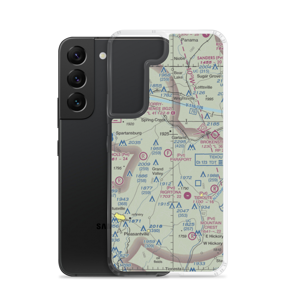 Paraport Ultralight Flightpark (4PS3) VFR Sectional Samsung Case Samsung Galaxy S22 model shown