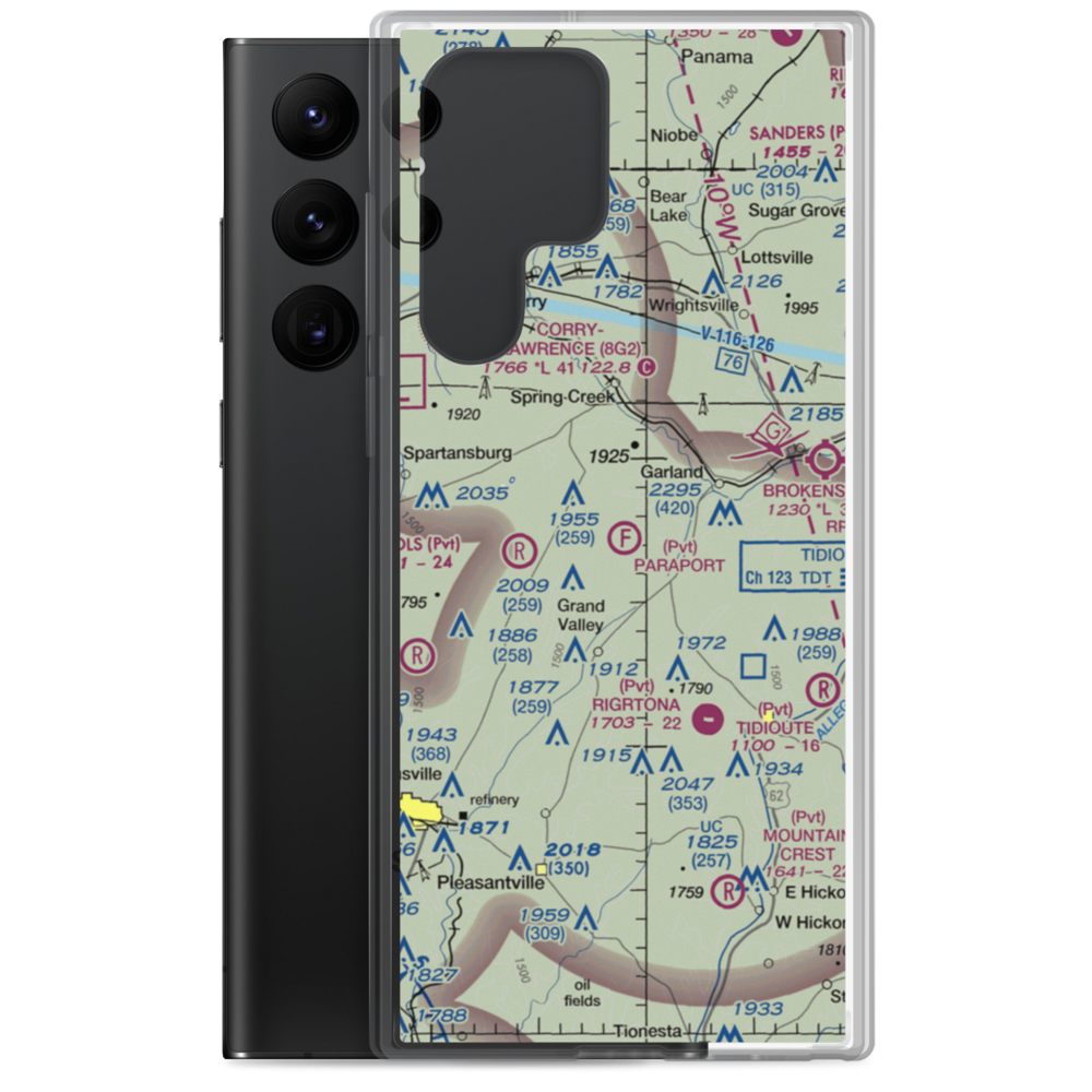 Paraport Ultralight Flightpark (4PS3) VFR Sectional Samsung Case Samsung Galaxy S22 Ultra model shown