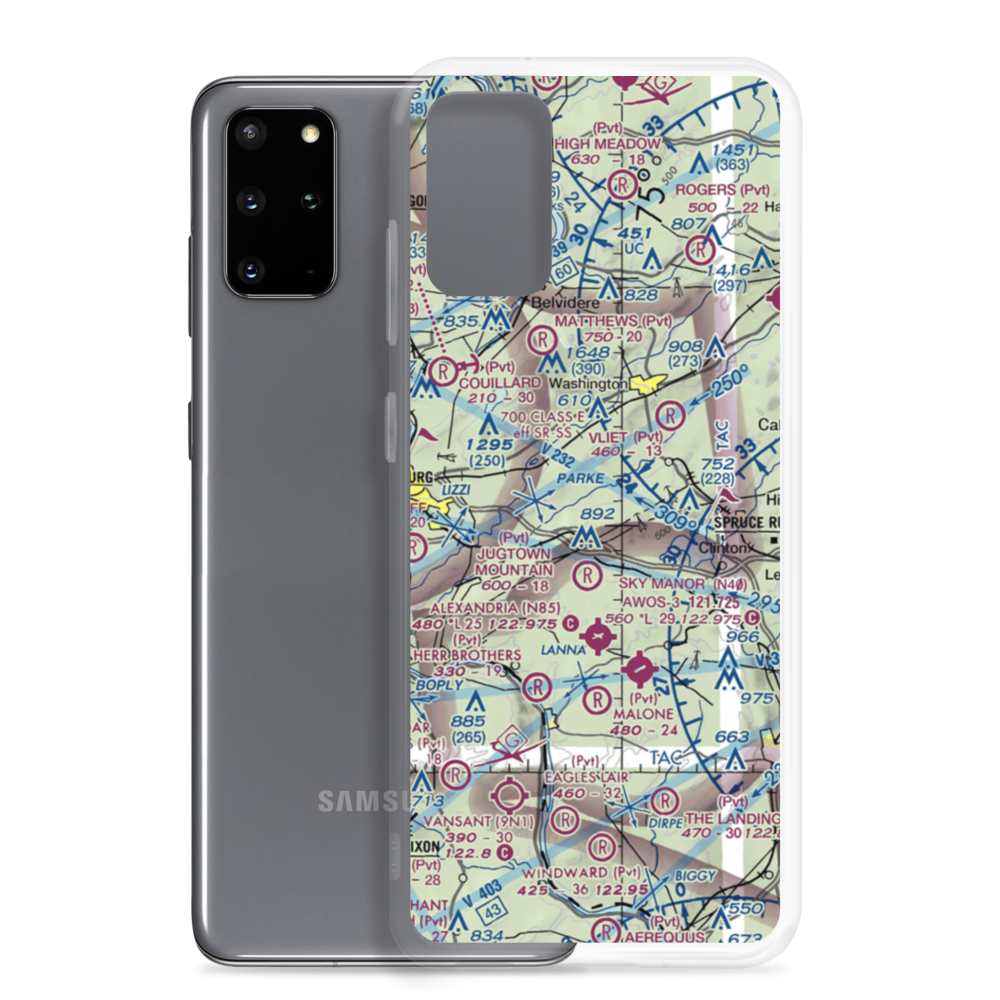 Parker Airport (70NJ) VFR Sectional Samsung Case Samsung Galaxy S20 Plus model shown