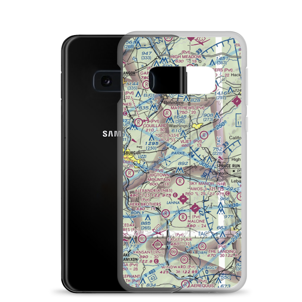 Parker Airport (70NJ) VFR Sectional Samsung Case Samsung Galaxy S10e model shown