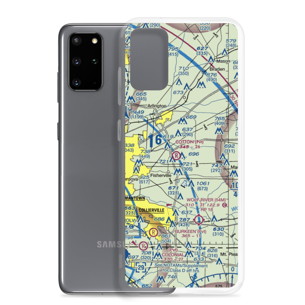 Parker Airport (8TN1) VFR Sectional Samsung Case Samsung Galaxy S20 Plus model shown