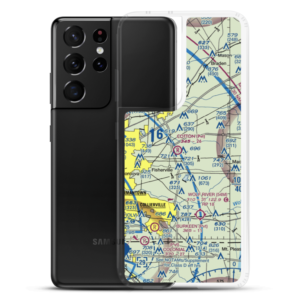 Parker Airport (8TN1) VFR Sectional Samsung Case Samsung Galaxy S21 Ultra model shown
