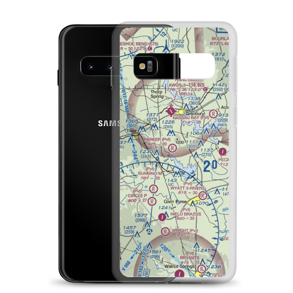 Parker Airport (TS89) VFR Sectional Samsung Case Samsung Galaxy S10 model shown