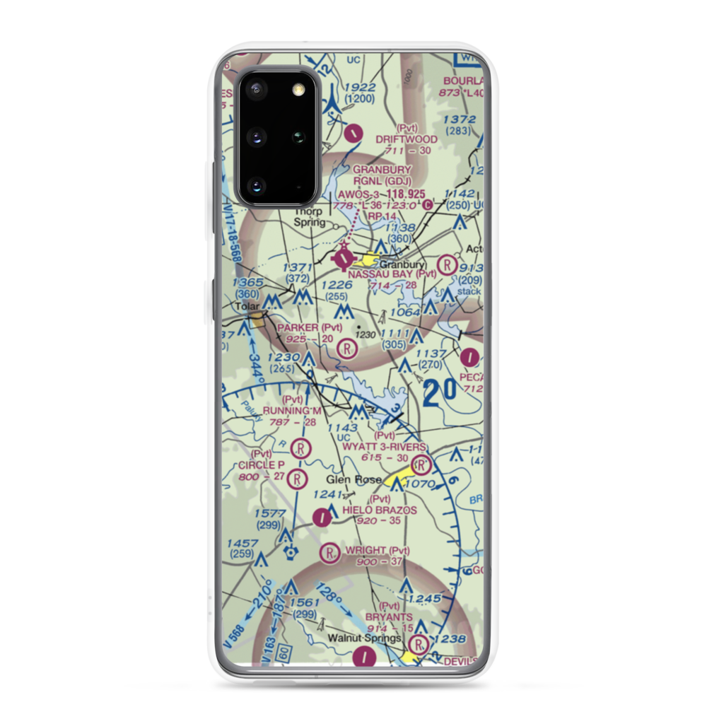 Parker Airport (TS89) VFR Sectional Samsung Case Samsung Galaxy S20 Plus model shown