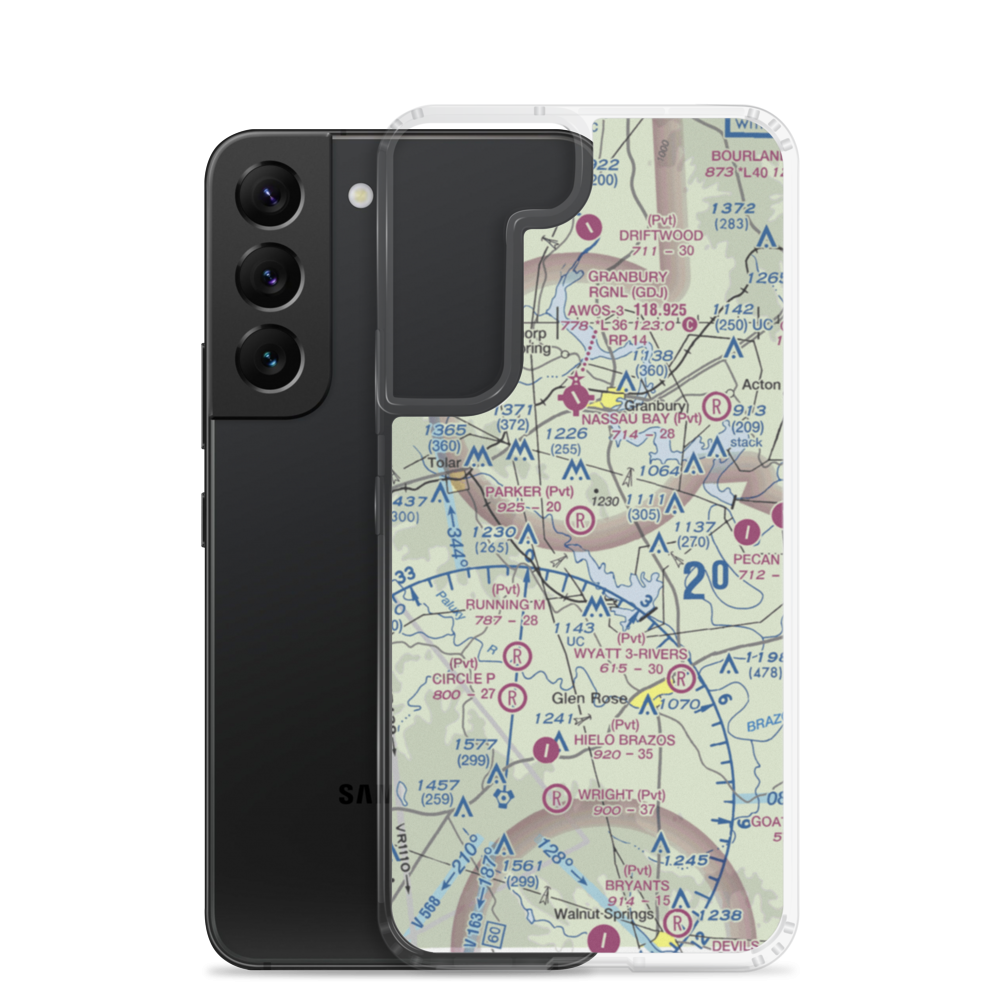 Parker Airport (TS89) VFR Sectional Samsung Case Samsung Galaxy S22 model shown