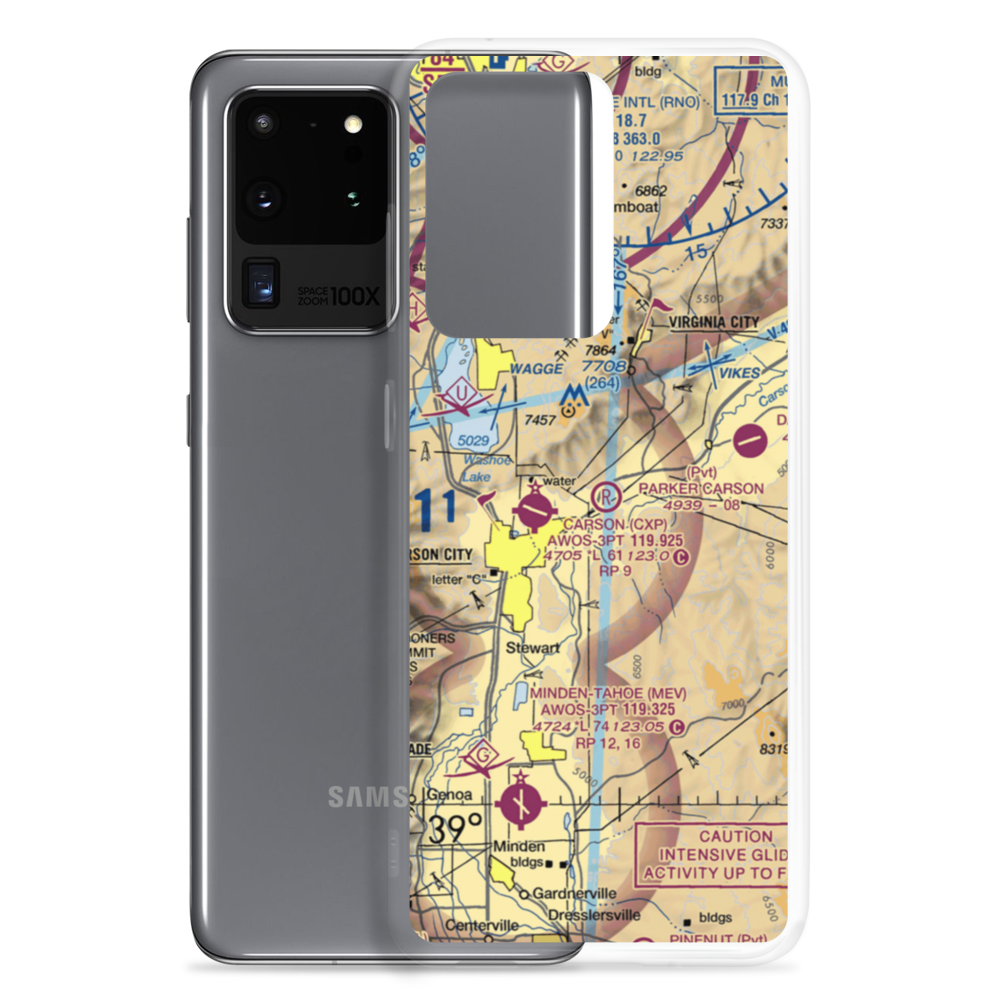 Parker Carson Airport (25NV) VFR Sectional Samsung Case Samsung Galaxy S20 Ultra model shown