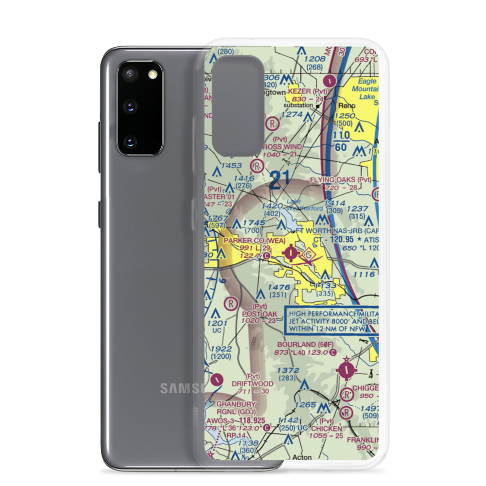 Parker County Airport (WEA) VFR Sectional Samsung Case Samsung Galaxy S20 model shown