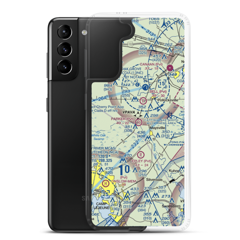 Parker Field (8NC7) VFR Sectional Samsung Case Samsung Galaxy S21 Plus model shown