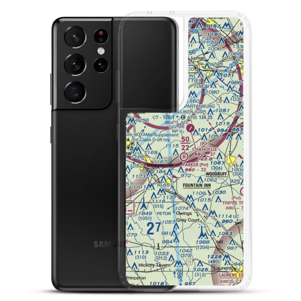 Parker Field (SC47) VFR Sectional Samsung Case Samsung Galaxy S21 Ultra model shown