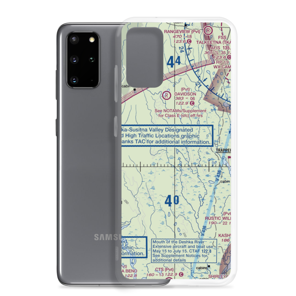 Parker Lake Airport (0AK3) VFR Sectional Samsung Case Samsung Galaxy S20 Plus model shown