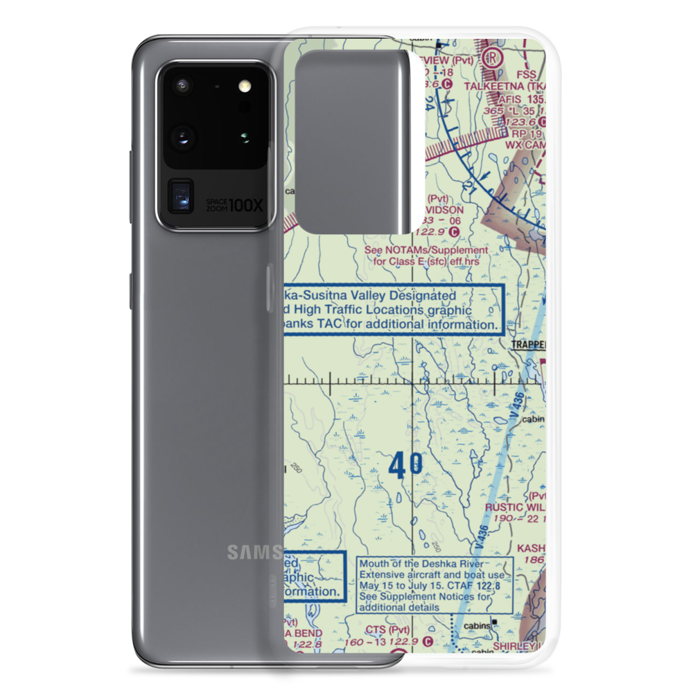 Parker Lake Airport (0AK3) VFR Sectional Samsung Case Samsung Galaxy S20 Ultra model shown
