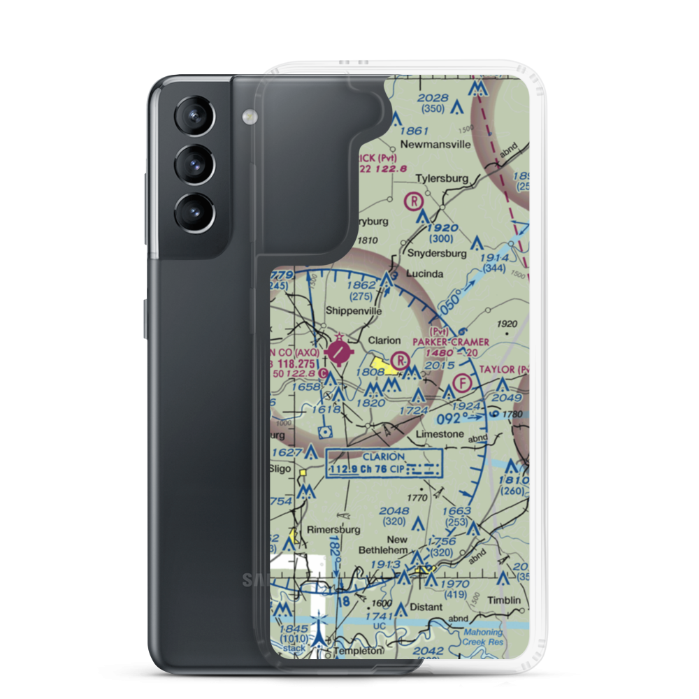Parker-Cramer Airport (PS66) VFR Sectional Samsung Case Samsung Galaxy S21 model shown