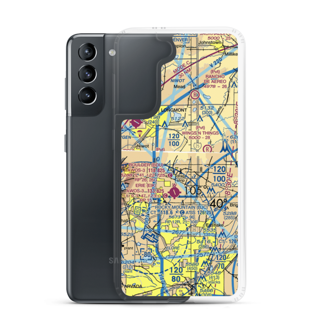 Parkland Airport (7CO0) VFR Sectional Samsung Case Samsung Galaxy S21 model shown