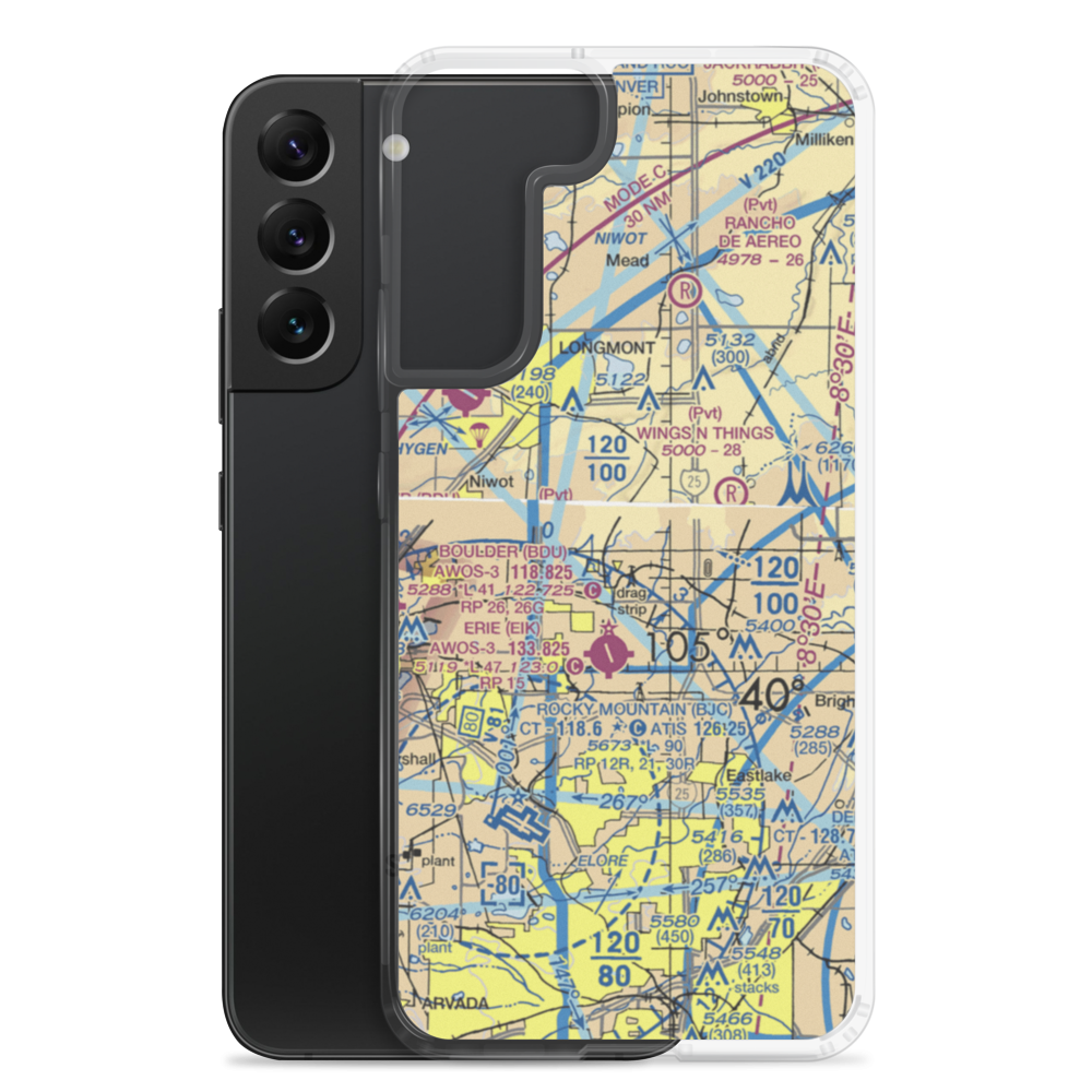 Parkland Airport (7CO0) VFR Sectional Samsung Case Samsung Galaxy S22 Plus model shown