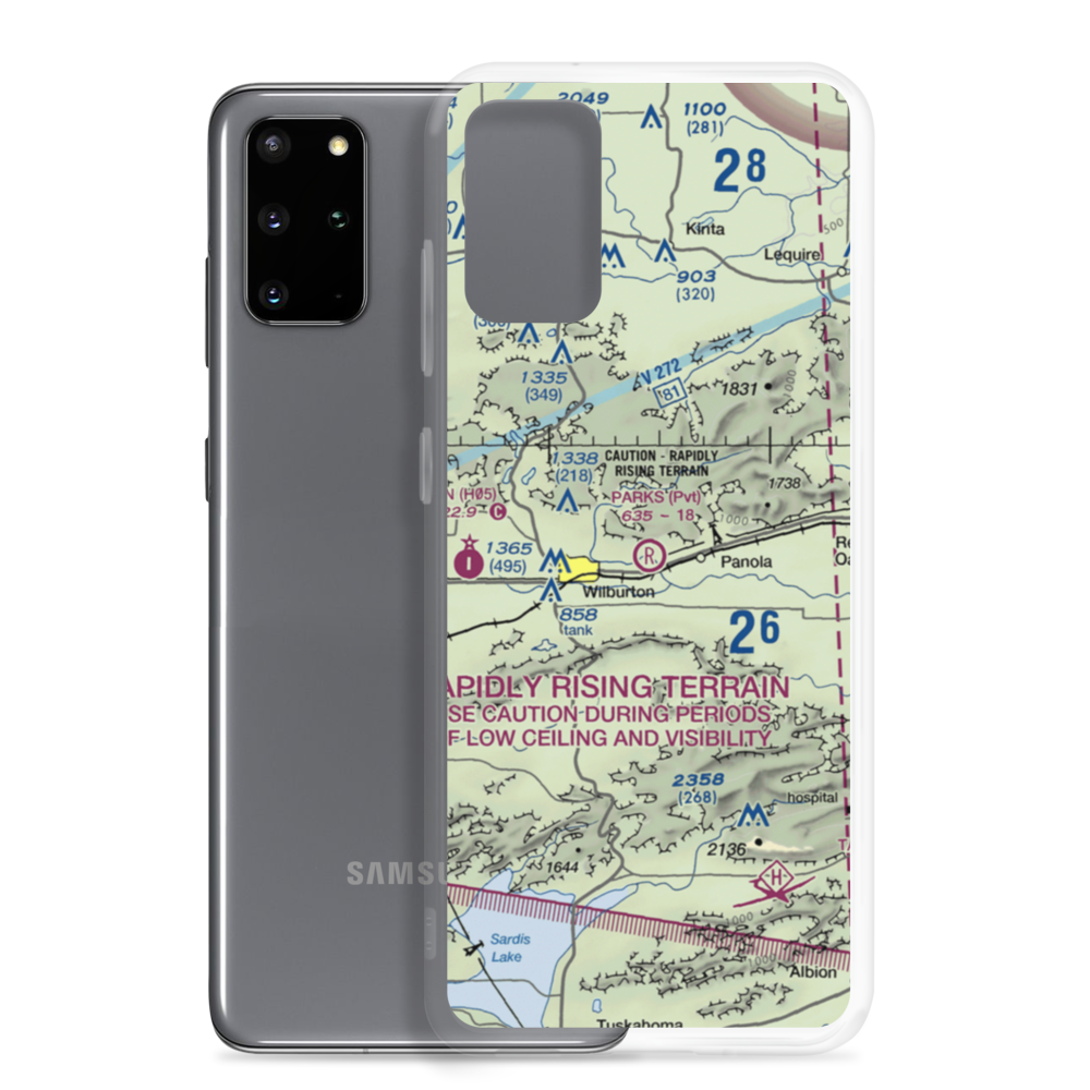 Parks Airport (08OK) VFR Sectional Samsung Case Samsung Galaxy S20 Plus model shown