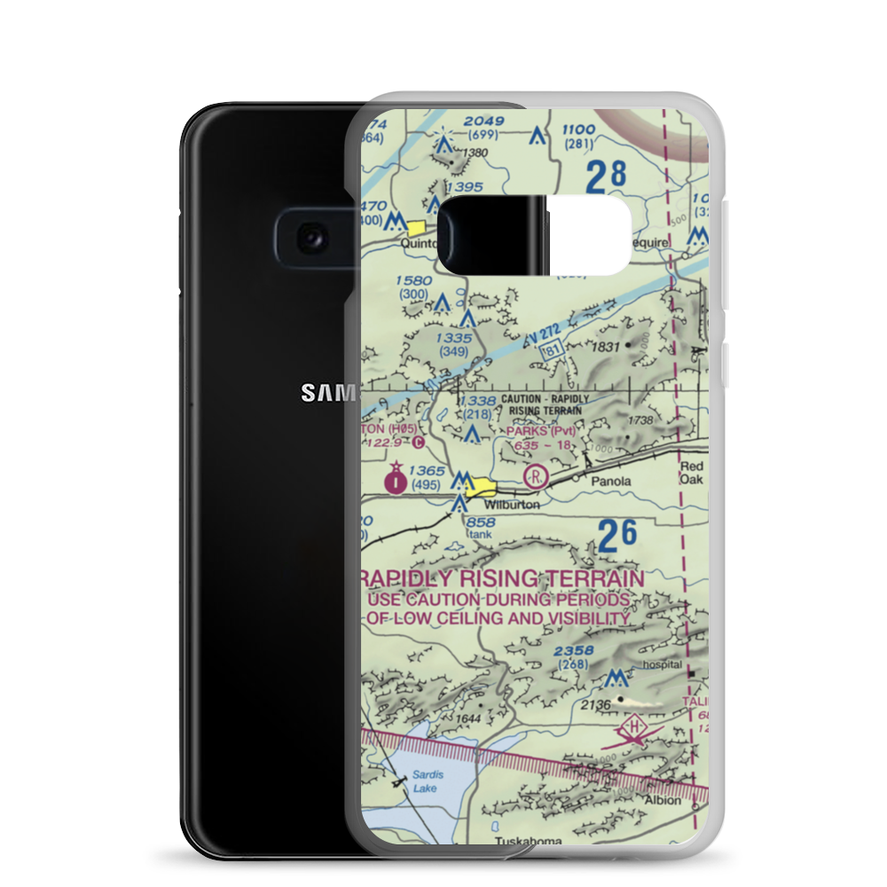 Parks Airport (08OK) VFR Sectional Samsung Case Samsung Galaxy S10e model shown