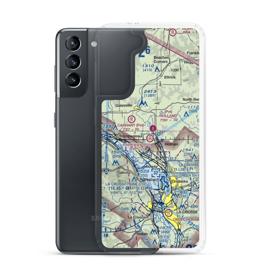 Parkway Farm Strip (09WI) VFR Sectional Samsung Case Samsung Galaxy S21 model shown