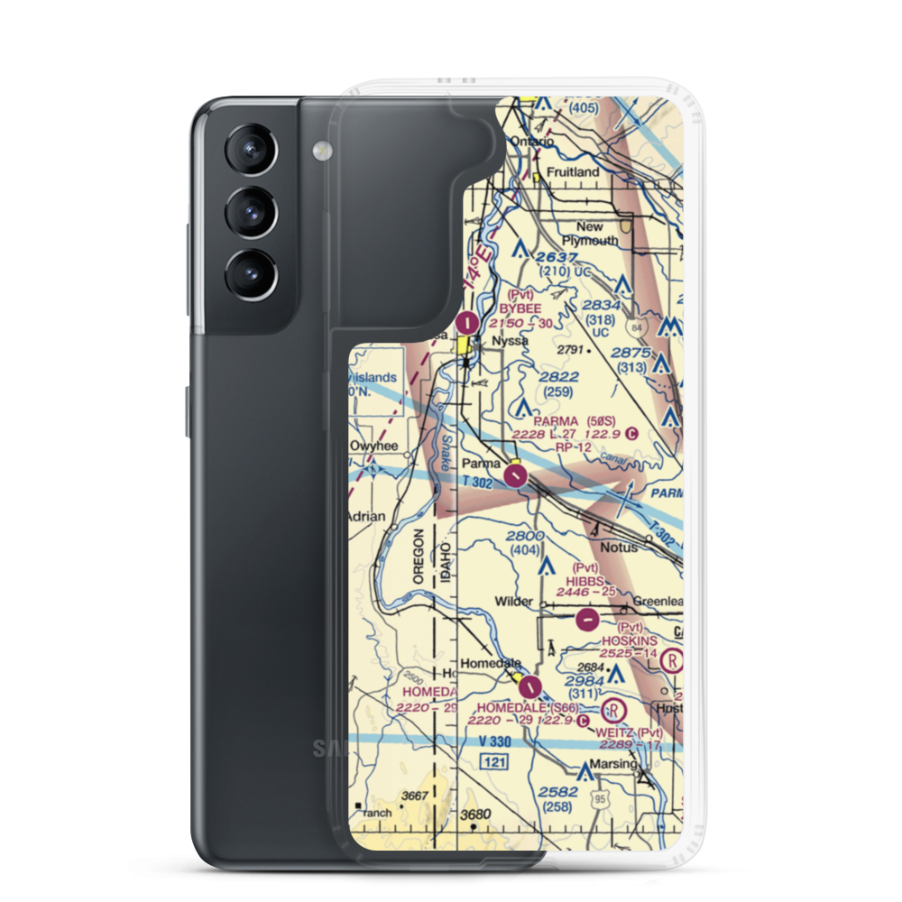 Parma Airport (50S) VFR Sectional Samsung Case Samsung Galaxy S21 model shown