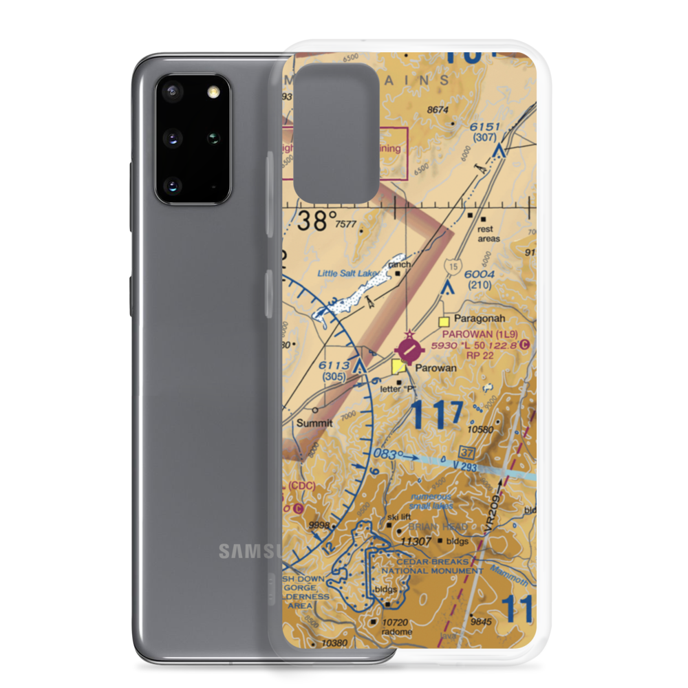 Parowan Airport (1L9) VFR Sectional Samsung Case Samsung Galaxy S20 Plus model shown