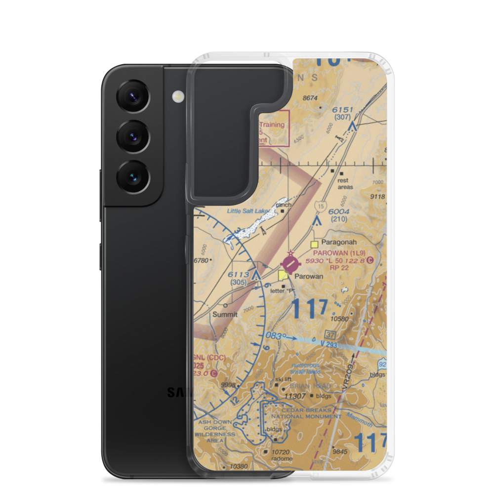 Parowan Airport (1L9) VFR Sectional Samsung Case Samsung Galaxy S22 model shown