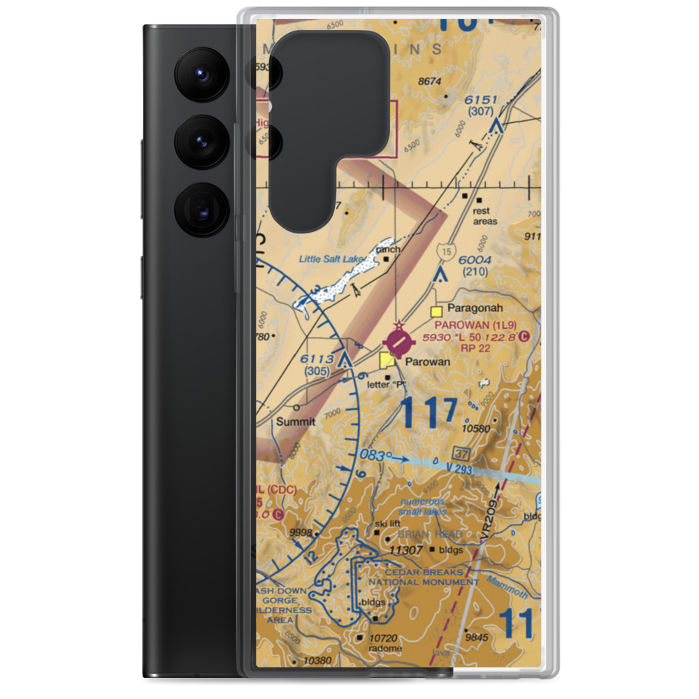 Parowan Airport (1L9) VFR Sectional Samsung Case Samsung Galaxy S22 Ultra model shown