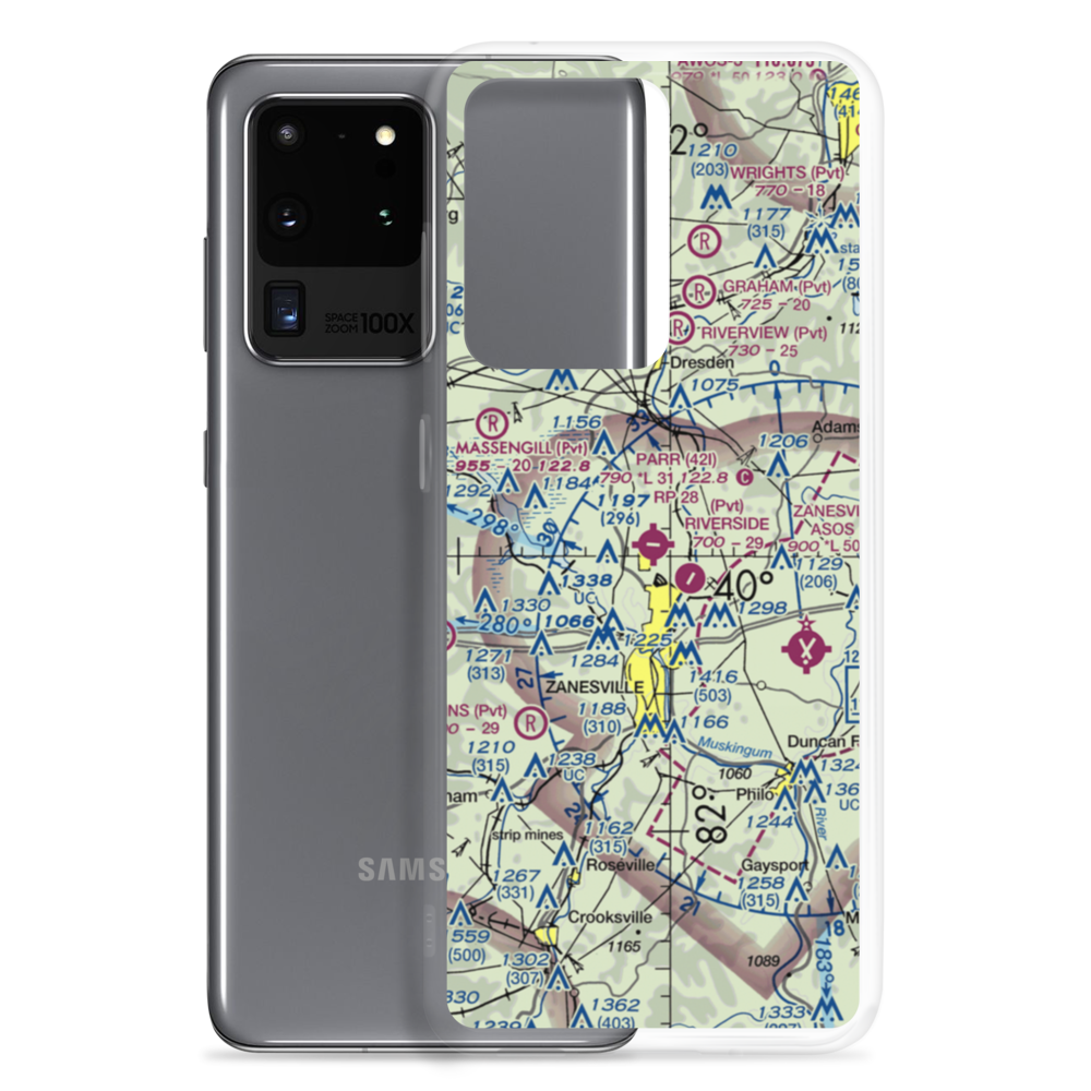 Parr Airport (42I) VFR Sectional Samsung Case Samsung Galaxy S20 Ultra model shown