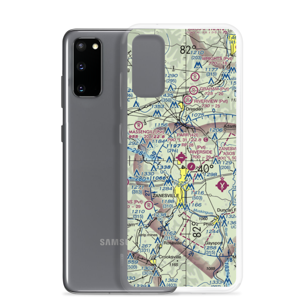 Parr Airport (42I) VFR Sectional Samsung Case Samsung Galaxy S20 model shown