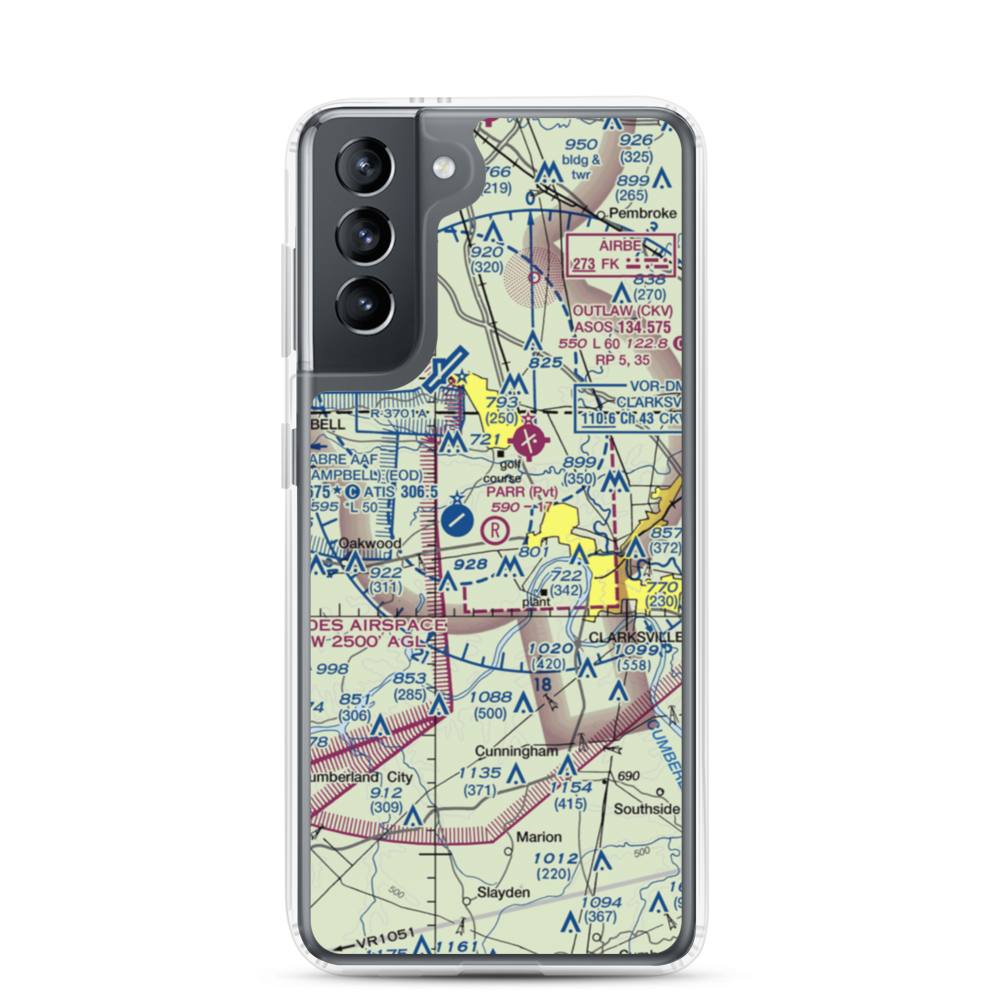 Parr Field (TN53) VFR Sectional Samsung Case Samsung Galaxy S21 model shown