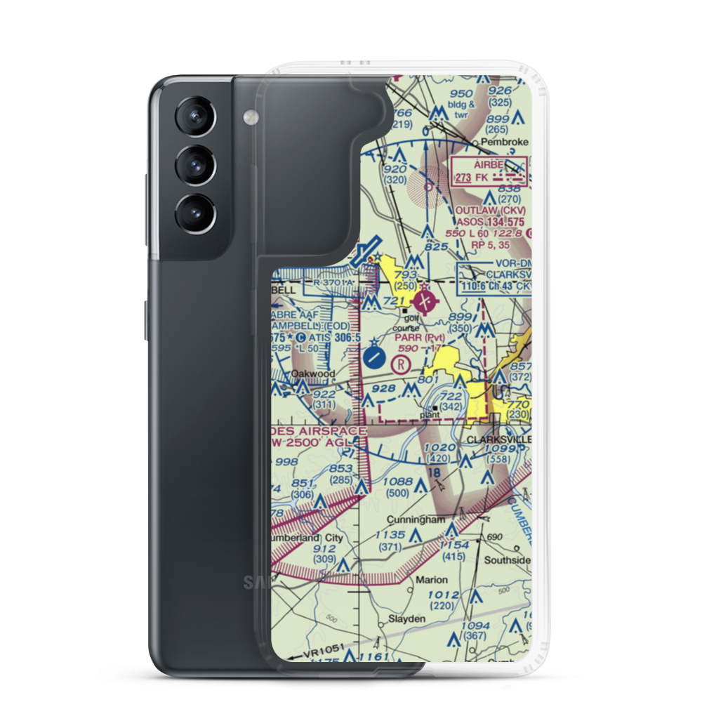 Parr Field (TN53) VFR Sectional Samsung Case Samsung Galaxy S21 model shown