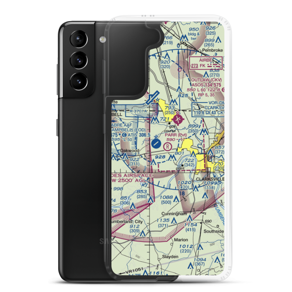 Parr Field (TN53) VFR Sectional Samsung Case Samsung Galaxy S21 Plus model shown