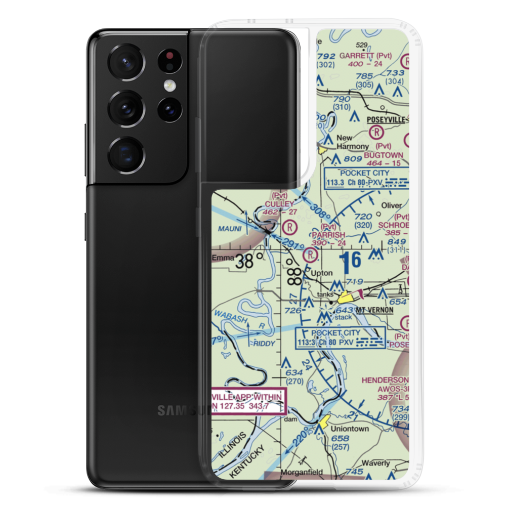 Parrish Airport (0IN9) VFR Sectional Samsung Case Samsung Galaxy S21 Ultra model shown