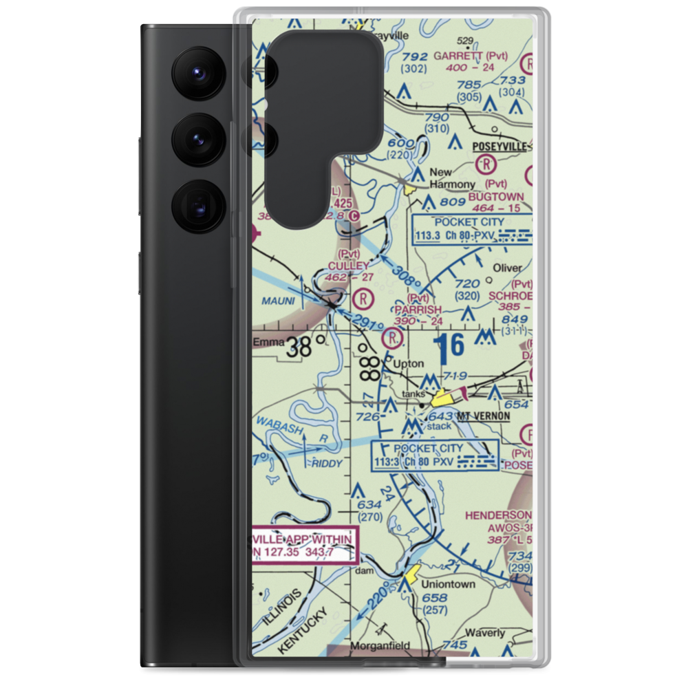 Parrish Airport (0IN9) VFR Sectional Samsung Case Samsung Galaxy S22 Ultra model shown
