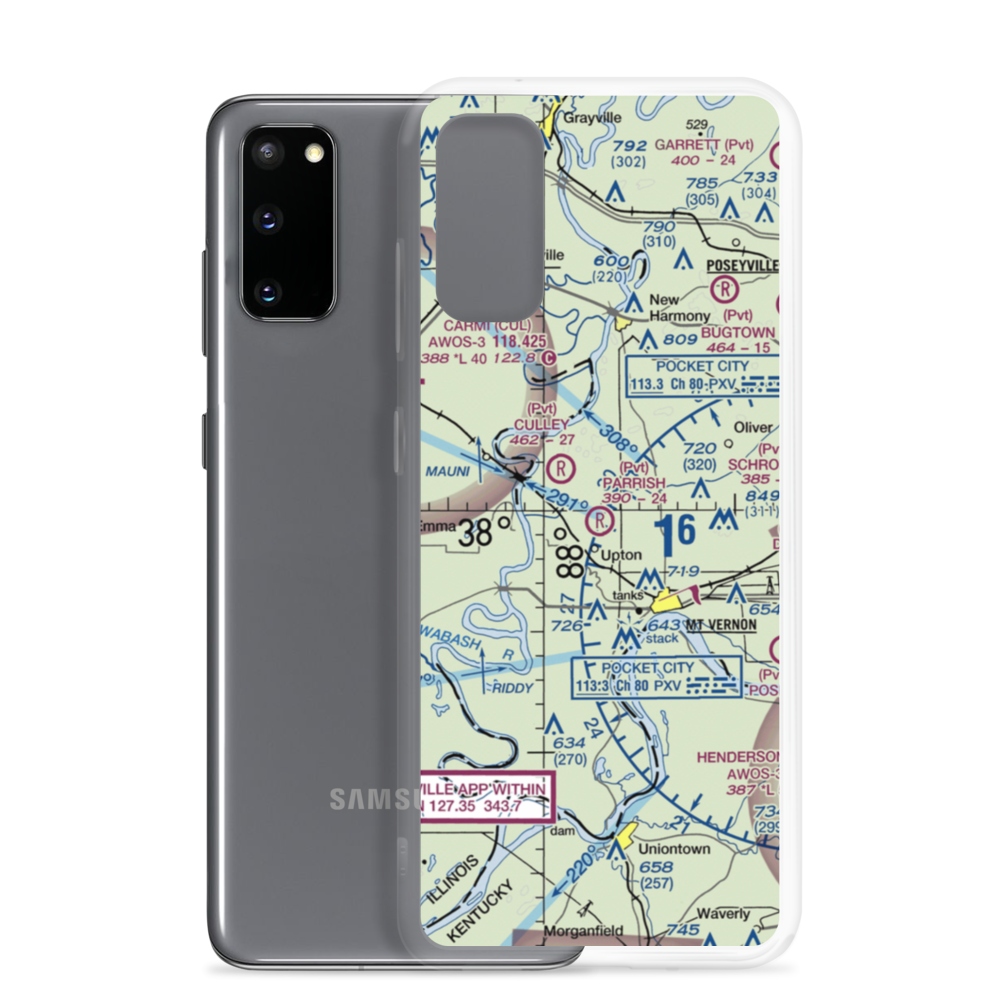 Parrish Airport (0IN9) VFR Sectional Samsung Case Samsung Galaxy S20 model shown