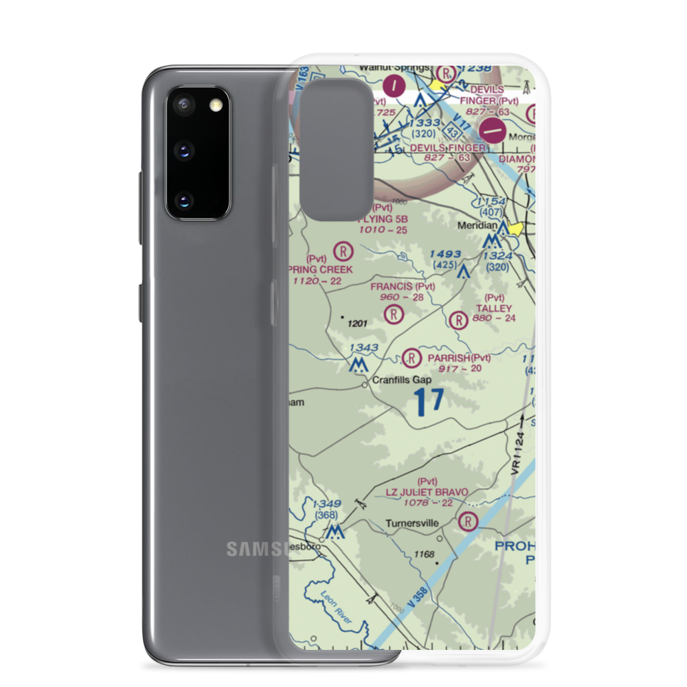 Parrish Airstrip (TX52) VFR Sectional Samsung Case Samsung Galaxy S20 model shown