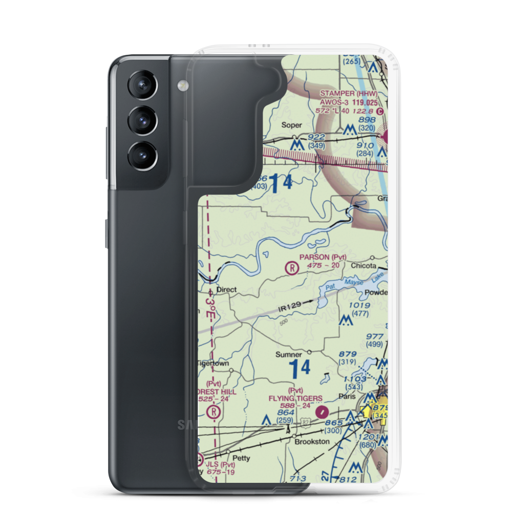 Parson Field (XS88) VFR Sectional Samsung Case Samsung Galaxy S21 model shown
