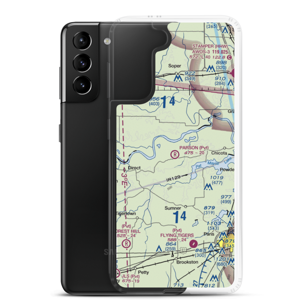 Parson Field (XS88) VFR Sectional Samsung Case Samsung Galaxy S21 Plus model shown