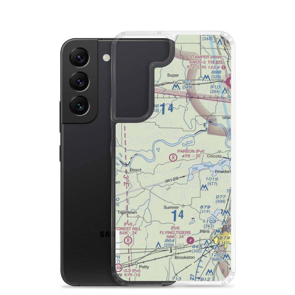 Parson Field (XS88) VFR Sectional Samsung Case Samsung Galaxy S22 model shown