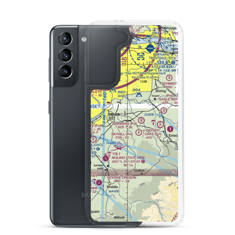 Parson Landing Airport (7OR9) VFR Sectional Samsung Case Samsung Galaxy S21 model shown