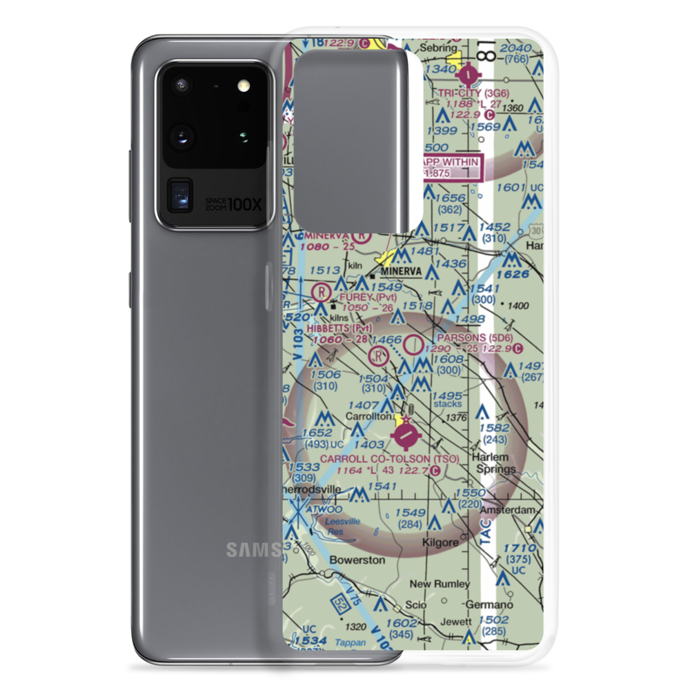 Parsons Airport (5D6) VFR Sectional Samsung Case Samsung Galaxy S20 Ultra model shown