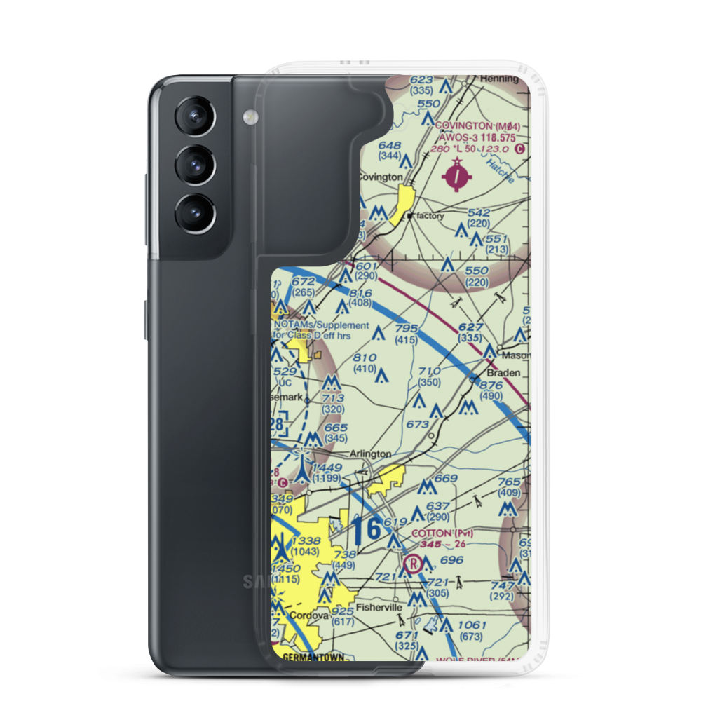 Parsons Field (TN58) VFR Sectional Samsung Case Samsung Galaxy S21 model shown