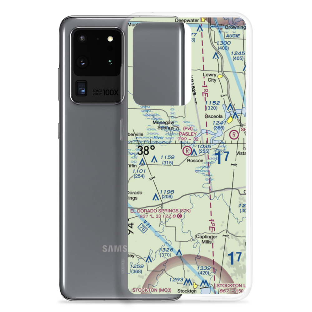 Pasley Airport (28MO) VFR Sectional Samsung Case Samsung Galaxy S20 Ultra model shown