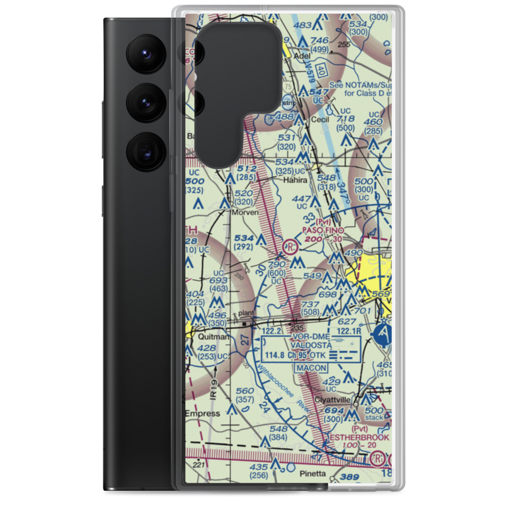 Paso Fino Farm Airport (0GA8) VFR Sectional Samsung Case Samsung Galaxy S22 Ultra model shown