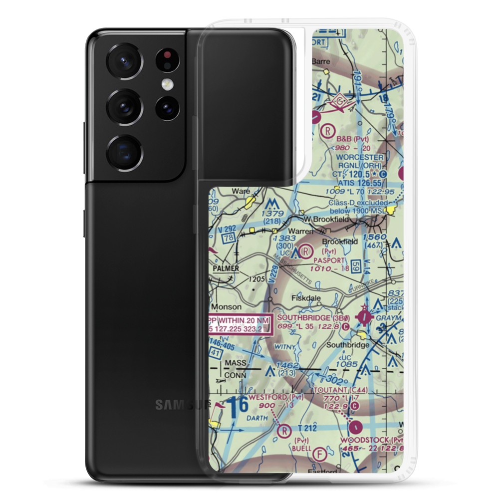 Pasport Airport (5MA3) VFR Sectional Samsung Case Samsung Galaxy S21 Ultra model shown