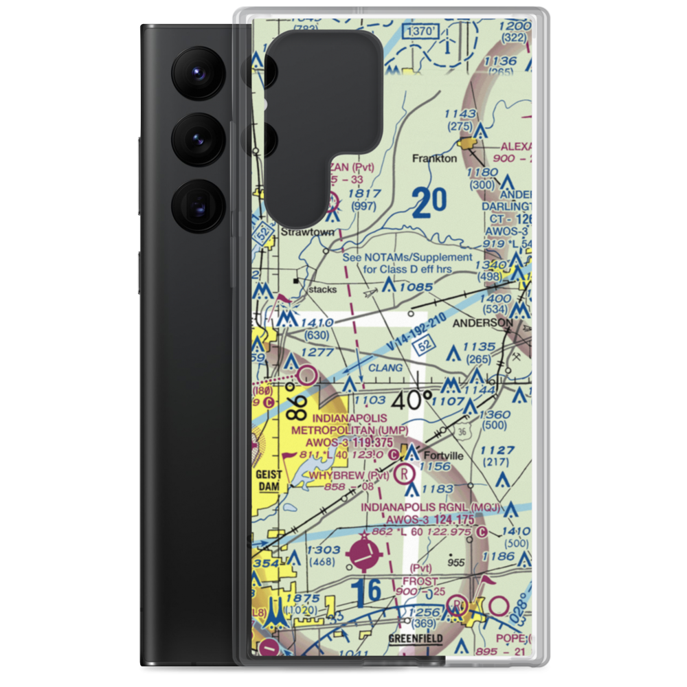 Pat Robinson Airport (66II) VFR Sectional Samsung Case Samsung Galaxy S22 Ultra model shown